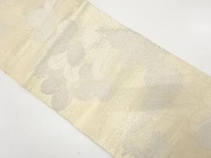 絽　萩模様織り出し　袋帯